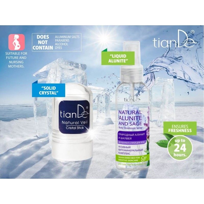 Body deodorant spray "Natural alunite and sage" 100ml