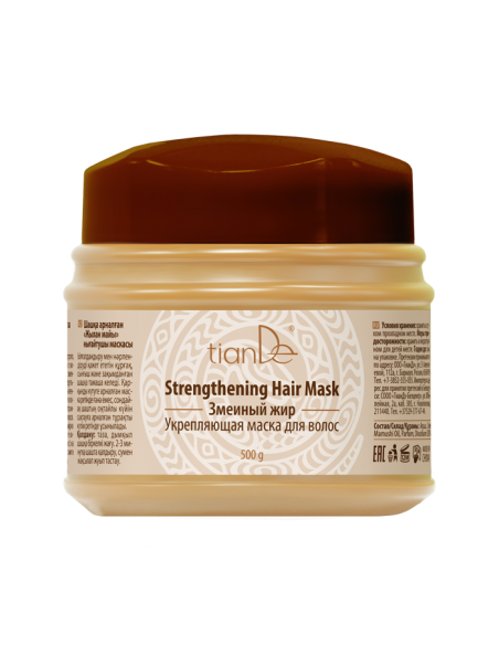 Plaukus stiprinanti kaukė „Gyvatės taukai”