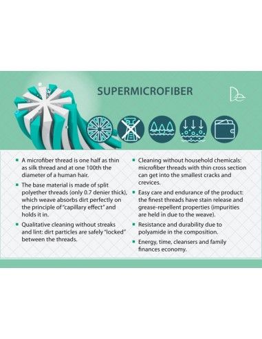 Dvipusė grindų šluostė 1 vnt.