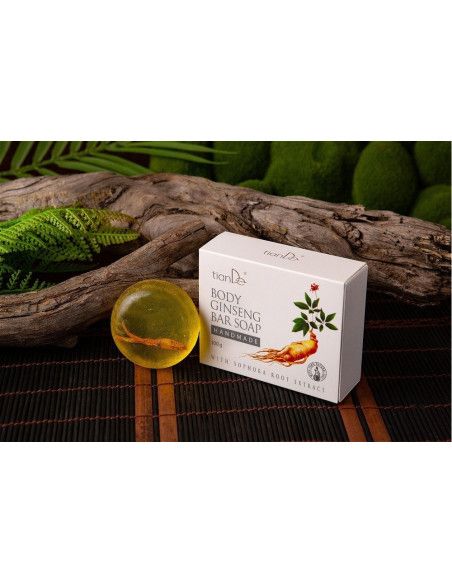 Rankų darbo muilas su tikra ženšenio šaknimi, 100g