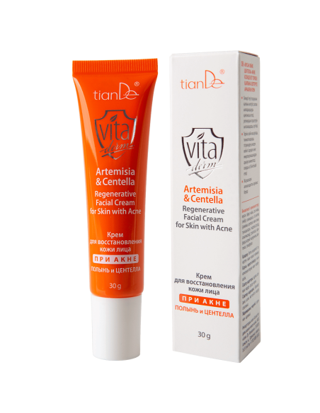 Крем для восстановления кожи лица при акне «Полынь и центелла»